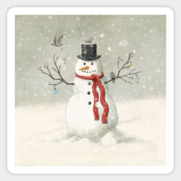 The Snowman Xmas Sticker by Terry Fan